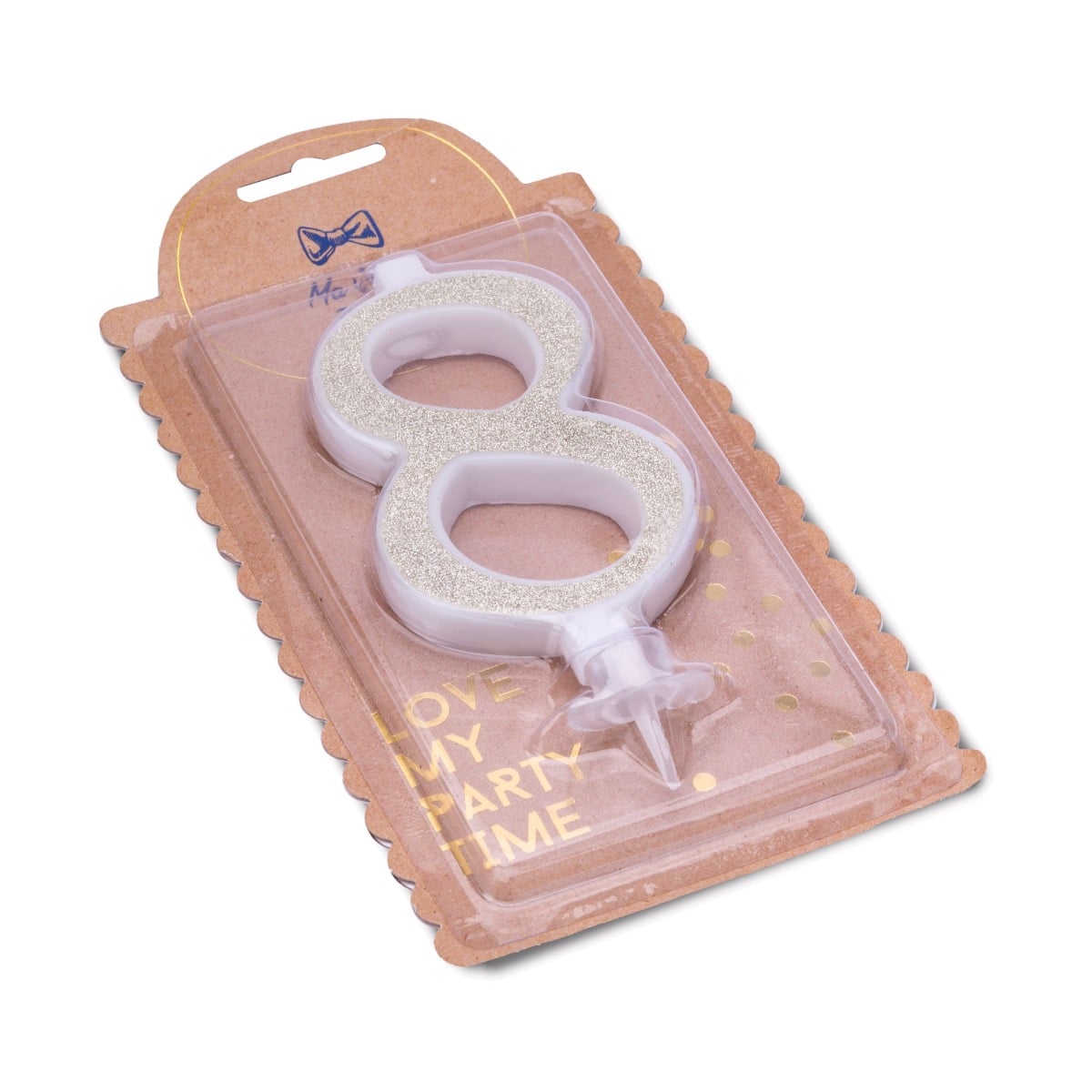 Bougie Chiffre Or Clair - 8 (10cm)