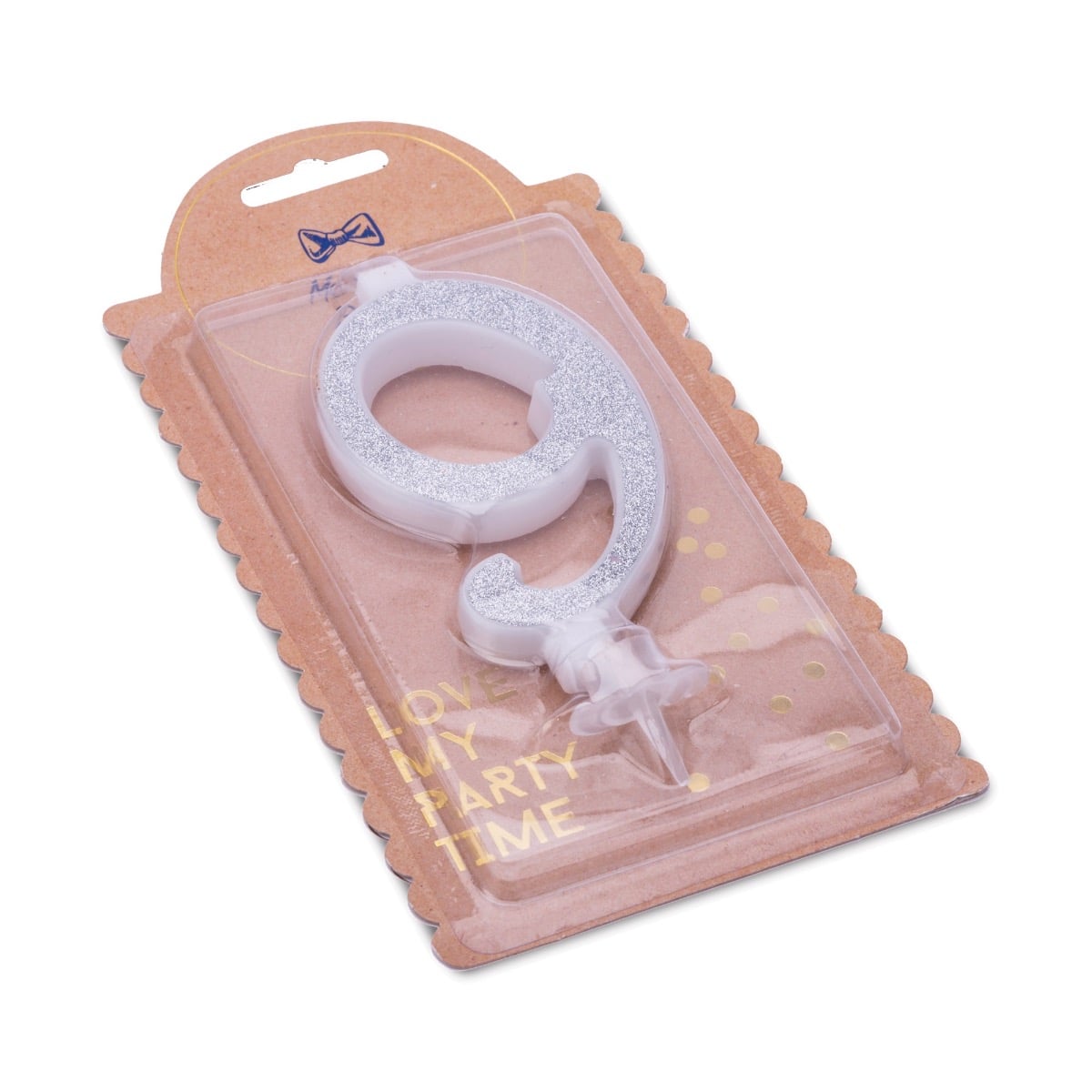 Bougie Chiffre Argent - 9 (10cm)