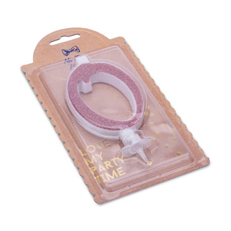 Bougie Chiffre Rosegold - 0 (10cm)