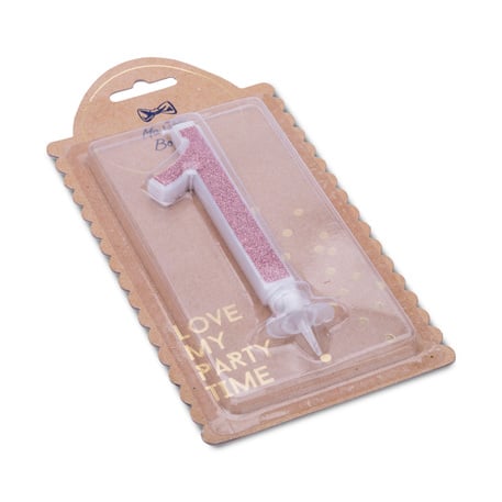 Bougie Chiffre Rosegold - 1 (10cm)