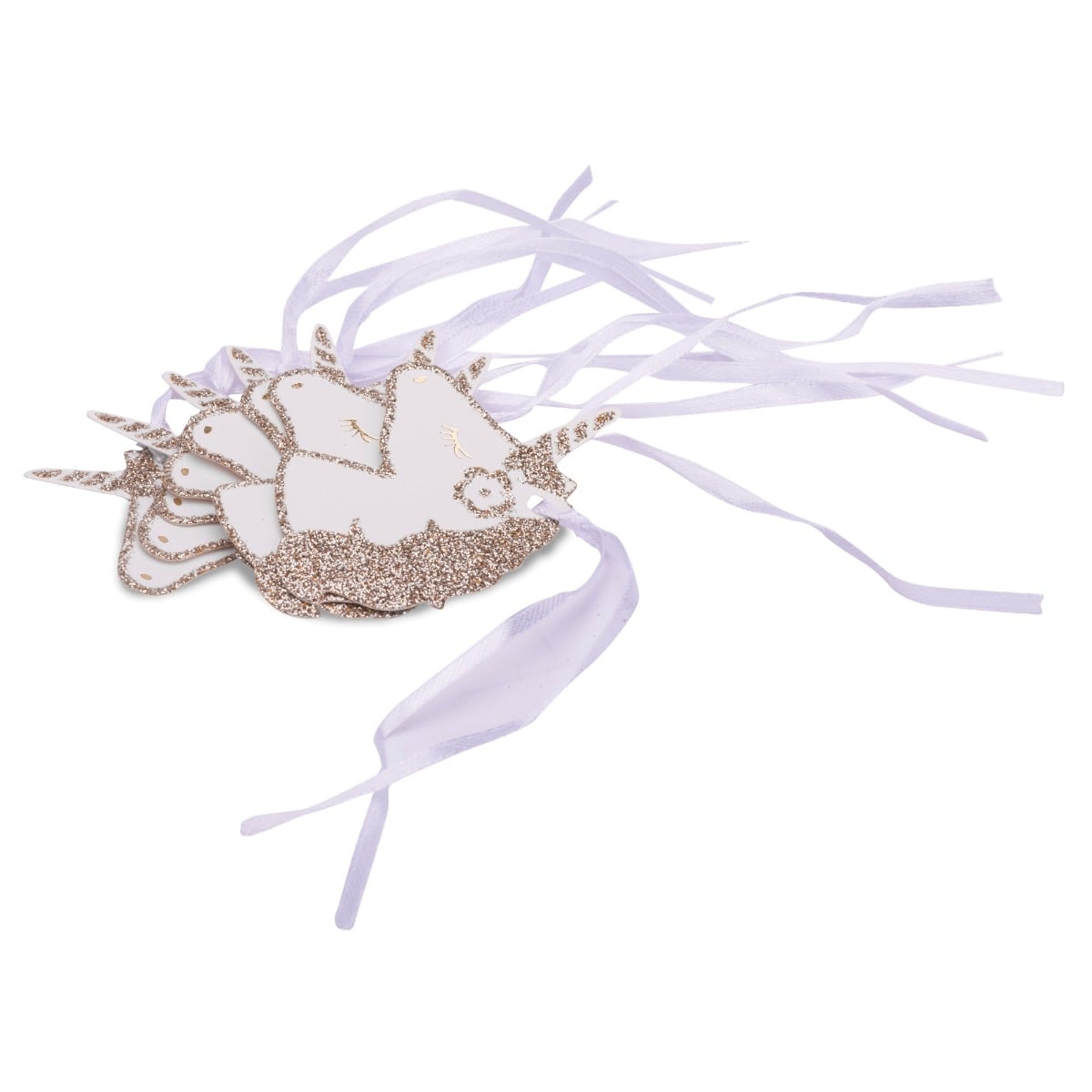 Etiquettes Licorne Paillettes (8pcs)