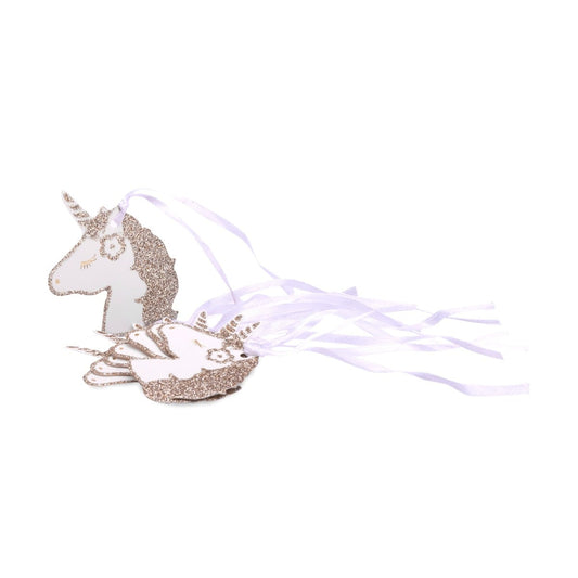 Etiquettes Licorne Paillettes (8pcs)