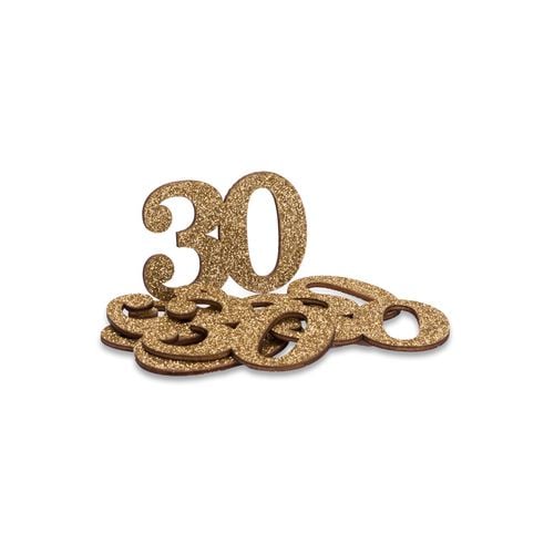 Décorations 30 en bois doré