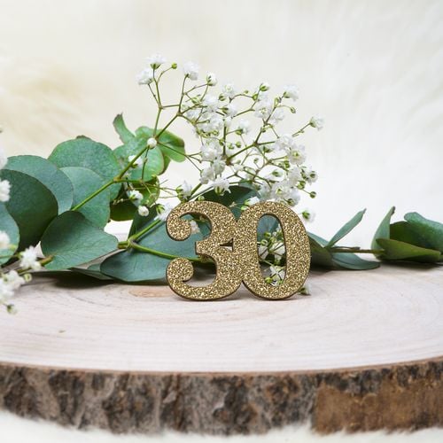 Décorations 30 en bois doré