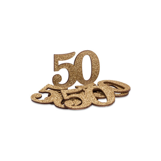 Décorations 50 en bois doré