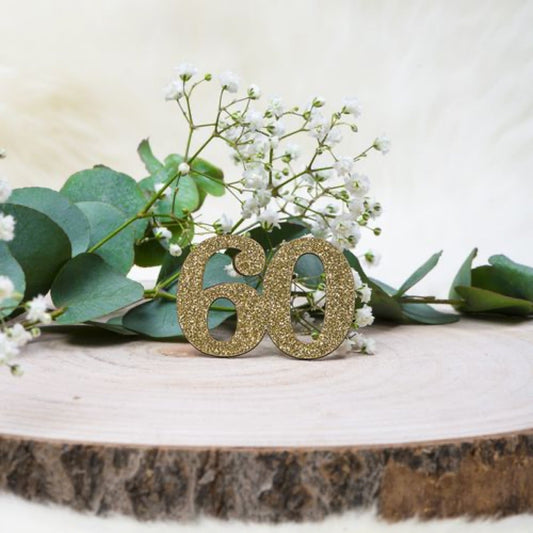 Décorations 60 en bois doré