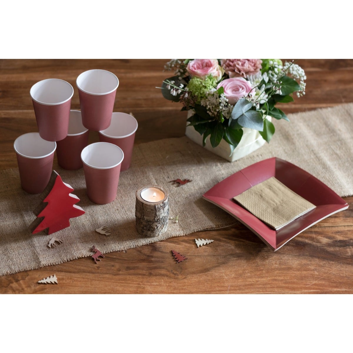 Serviettes Cocktail Airlaid - Bleu ciel