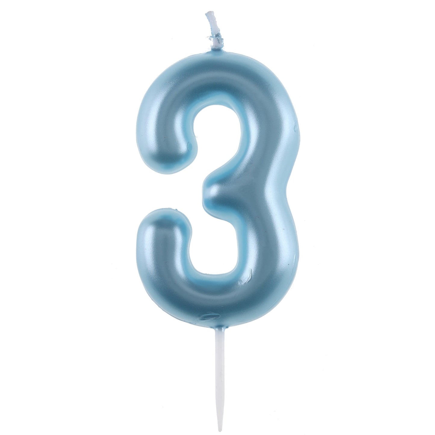 Bougie Chiffre - Bleu ciel - 3