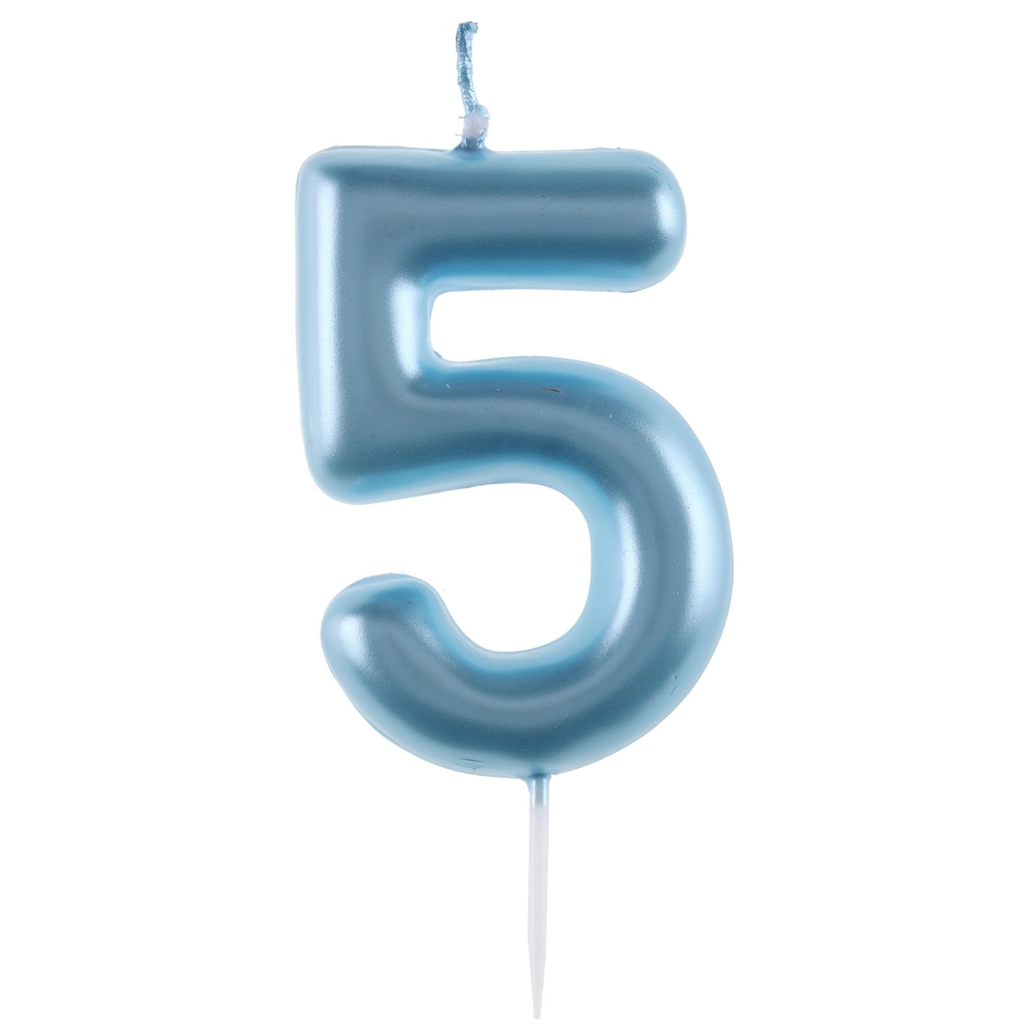 Bougie Chiffre - Bleu ciel - 5