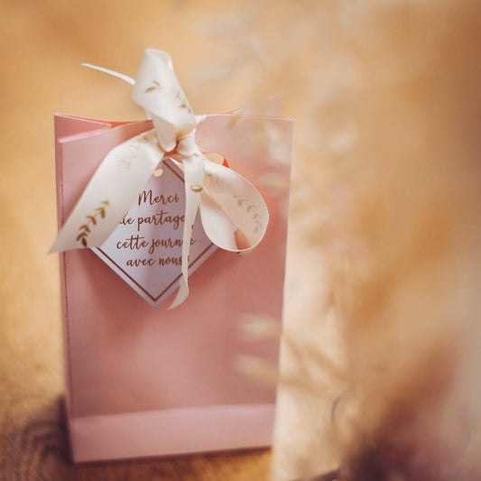 Etiquettes - Merci de partager cette journée - Blanc (10pcs)