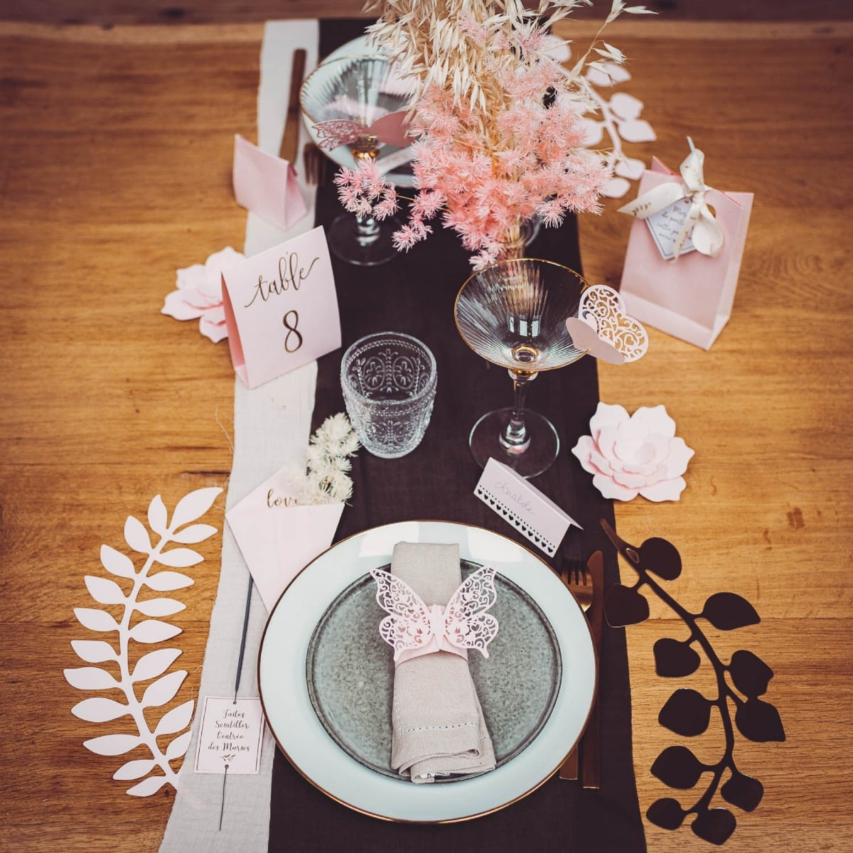 Etiquettes - Merci de partager cette journée - Blanc (10pcs)