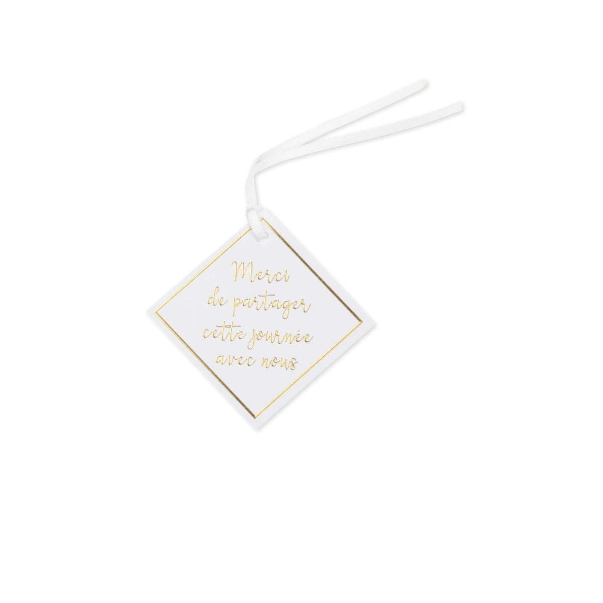 Etiquettes - Merci de partager cette journée - Blanc (10pcs)