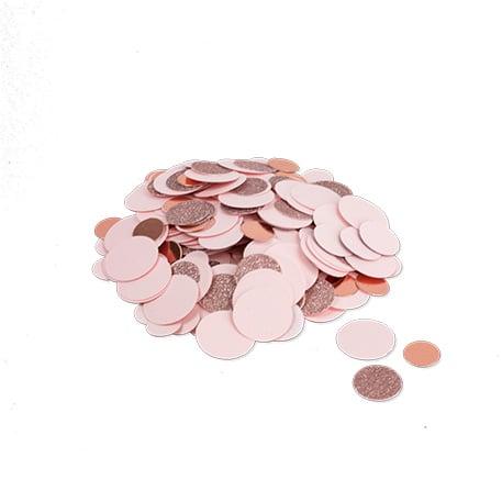 Confettis Ronds Rose, Rose gold et Paillettes