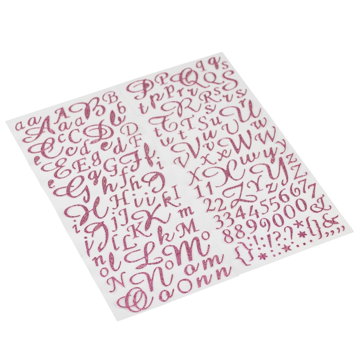 Autocollants alphabet Rose 0.8 à 2cm (167pcs)