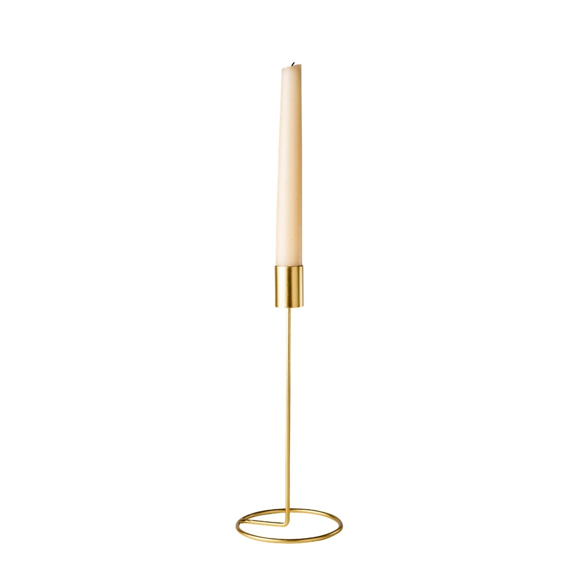 Bougeoir design métal doré (23cm)