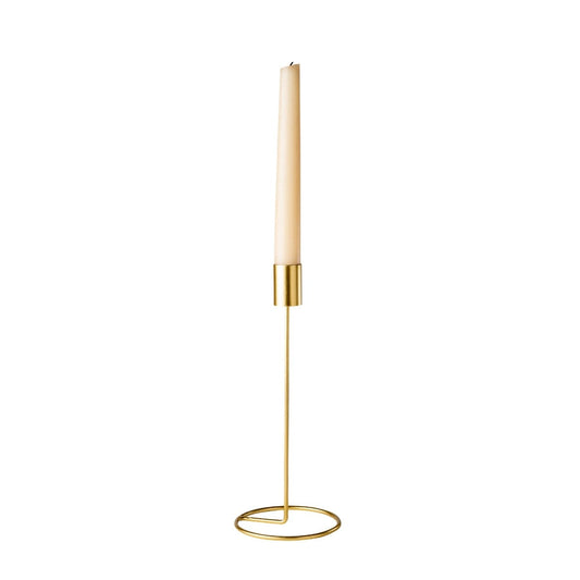 Bougeoir design métal doré (23cm)