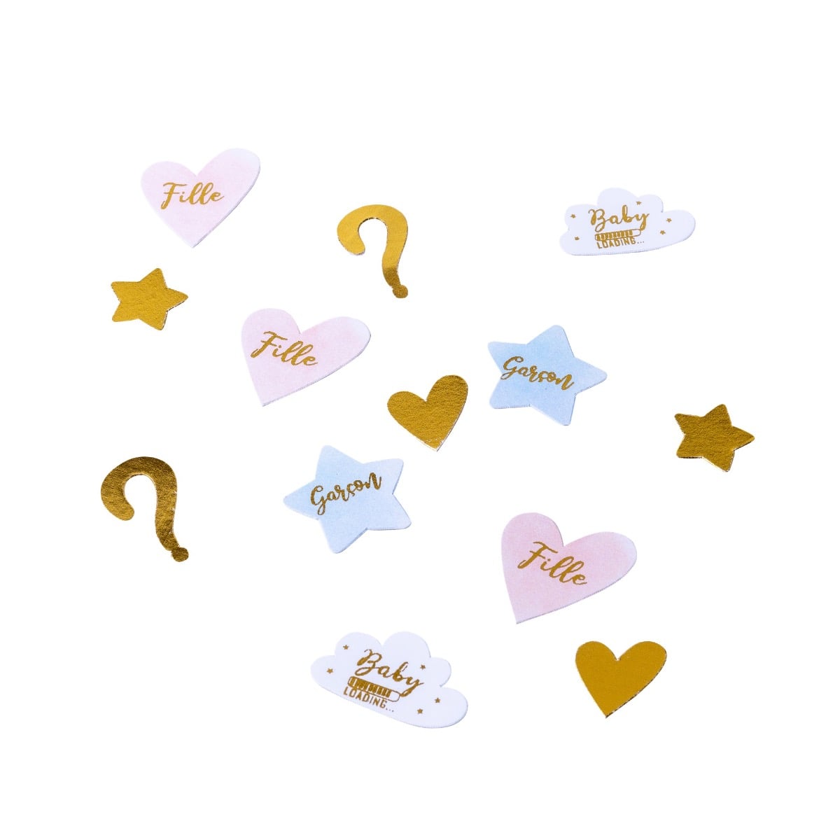 Confettis Gender Reveal Fille ou Garçon (100pcs)