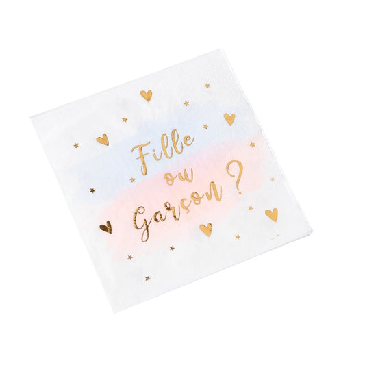 Serviettes - Fille ou Garçon (16pcs)