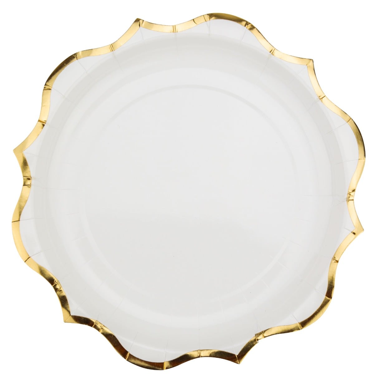 Assiettes Blanches liseré Or (8pcs)