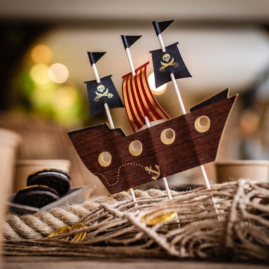 Décoration Bateau de pirate sur pics