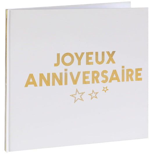 Livre d'or Joyeux Anniversaire Star- Or
