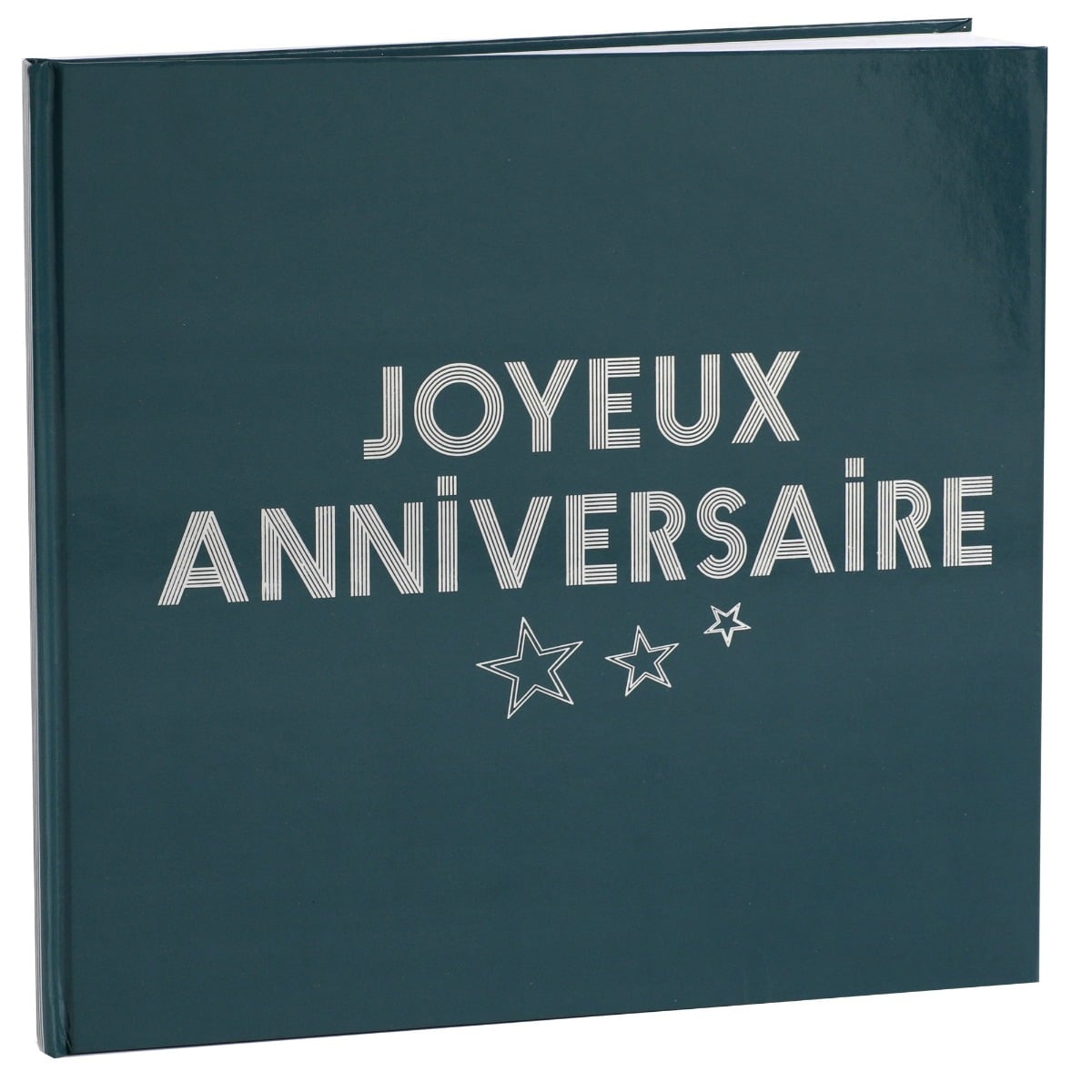Livre d'or Joyeux Anniversaire Star- Bleu Canard