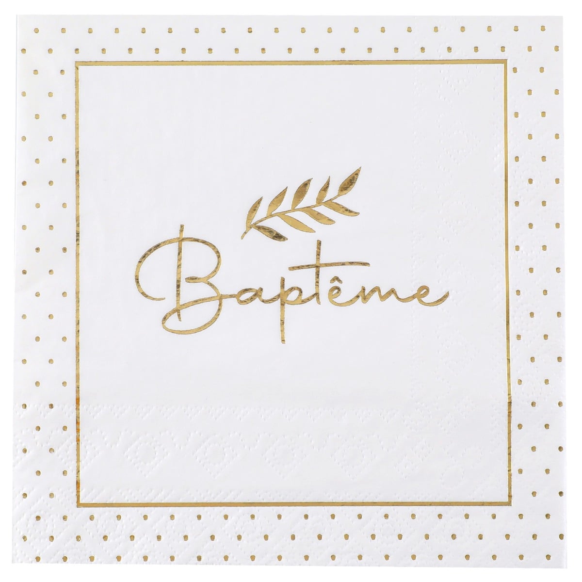 Serviettes Baptême