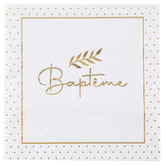 Serviettes Baptême