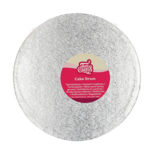 Plateau épais - Rond argenté 25cm