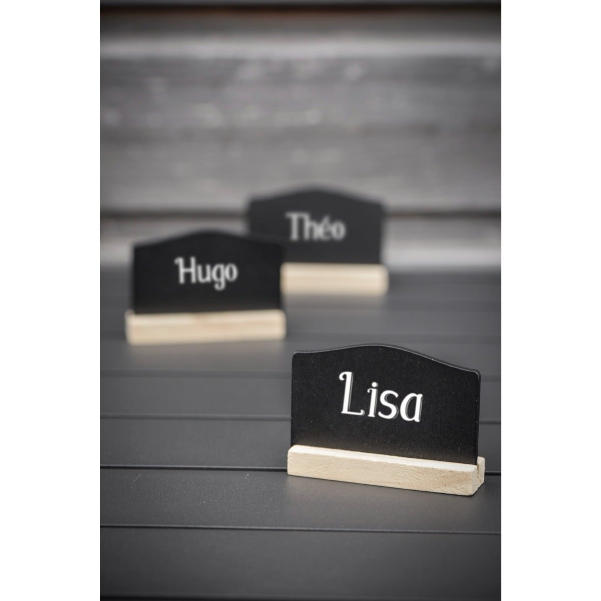 Ardoise avec support 7.6 x 5.5 cm (4pcs)