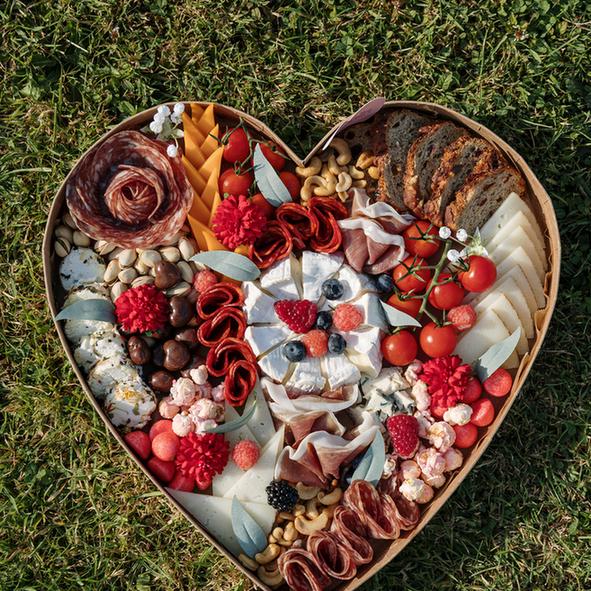Plateau en carton - Coeur 40cm