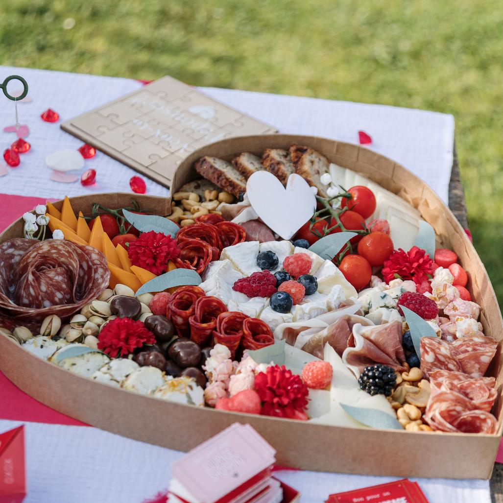 Plateau en carton - Coeur 40cm