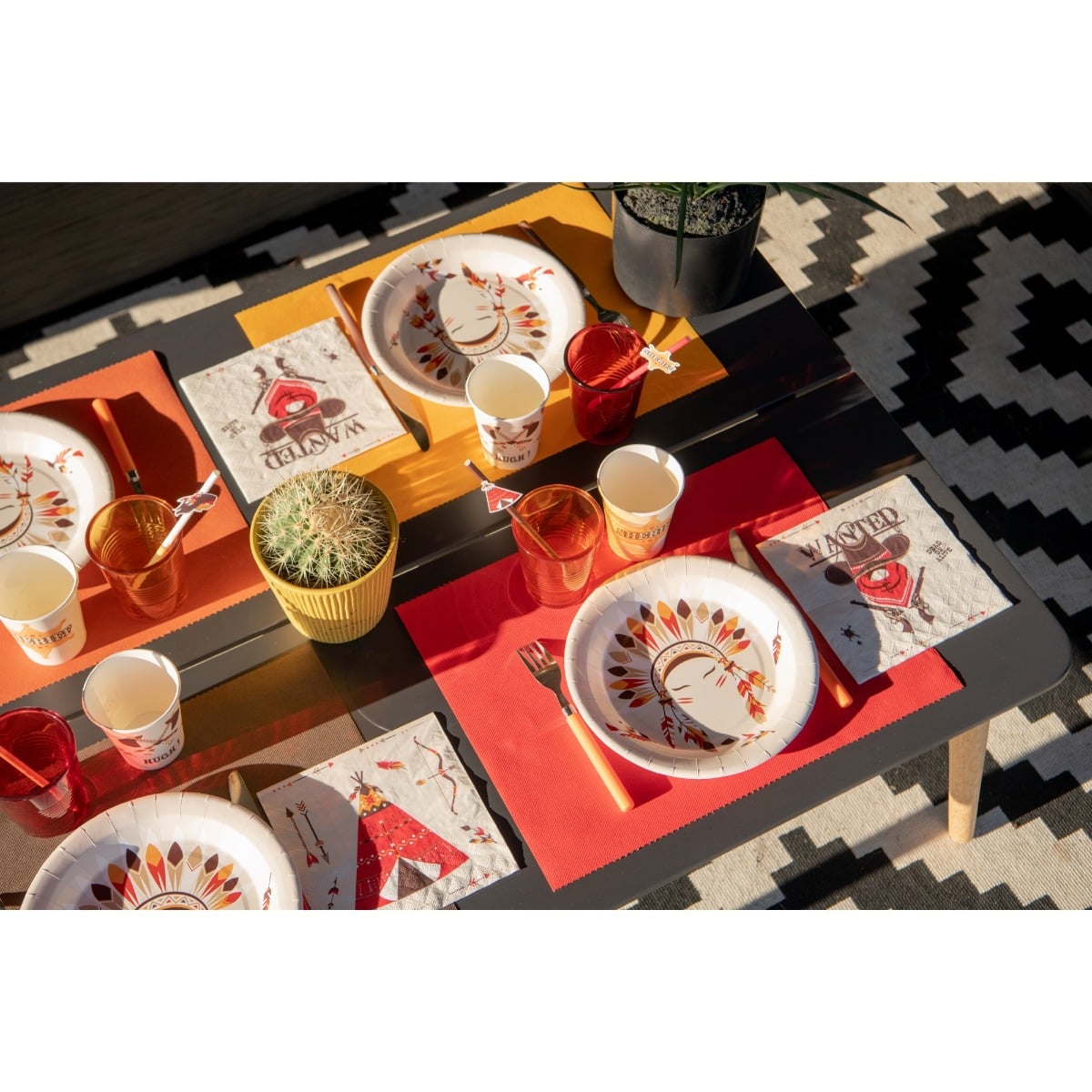 Chemin de table 3en1 - Orange (4.8m)