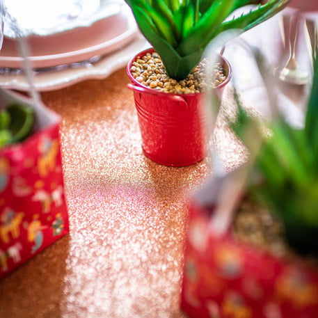 Chemin de table Paillettes - Rosegold