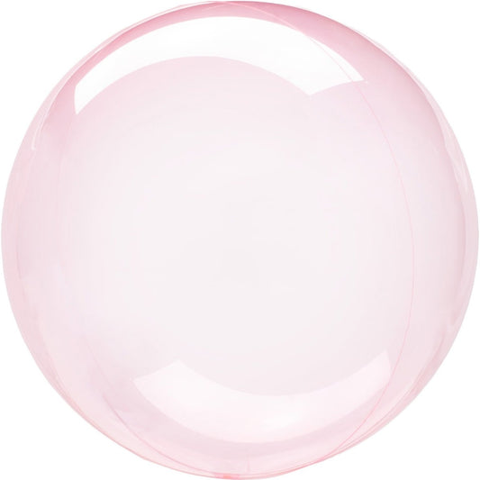 Ballon Crystal Rond - Transparent Rose