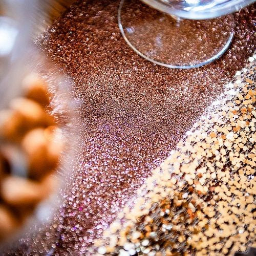 Chemin de table Étincelant Paillettes Chocolat (30cm x 3m)