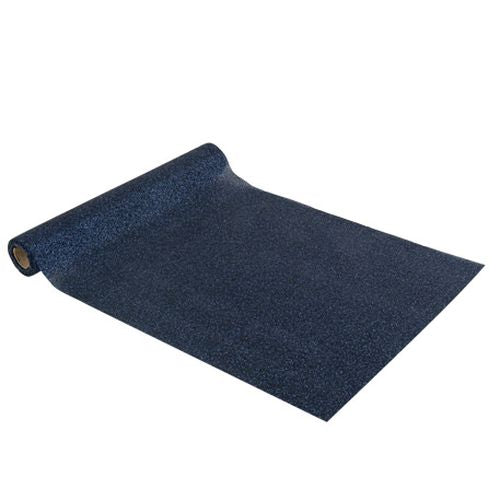 Chemin de table pailleté bleu marine (28 cm x 3 m)