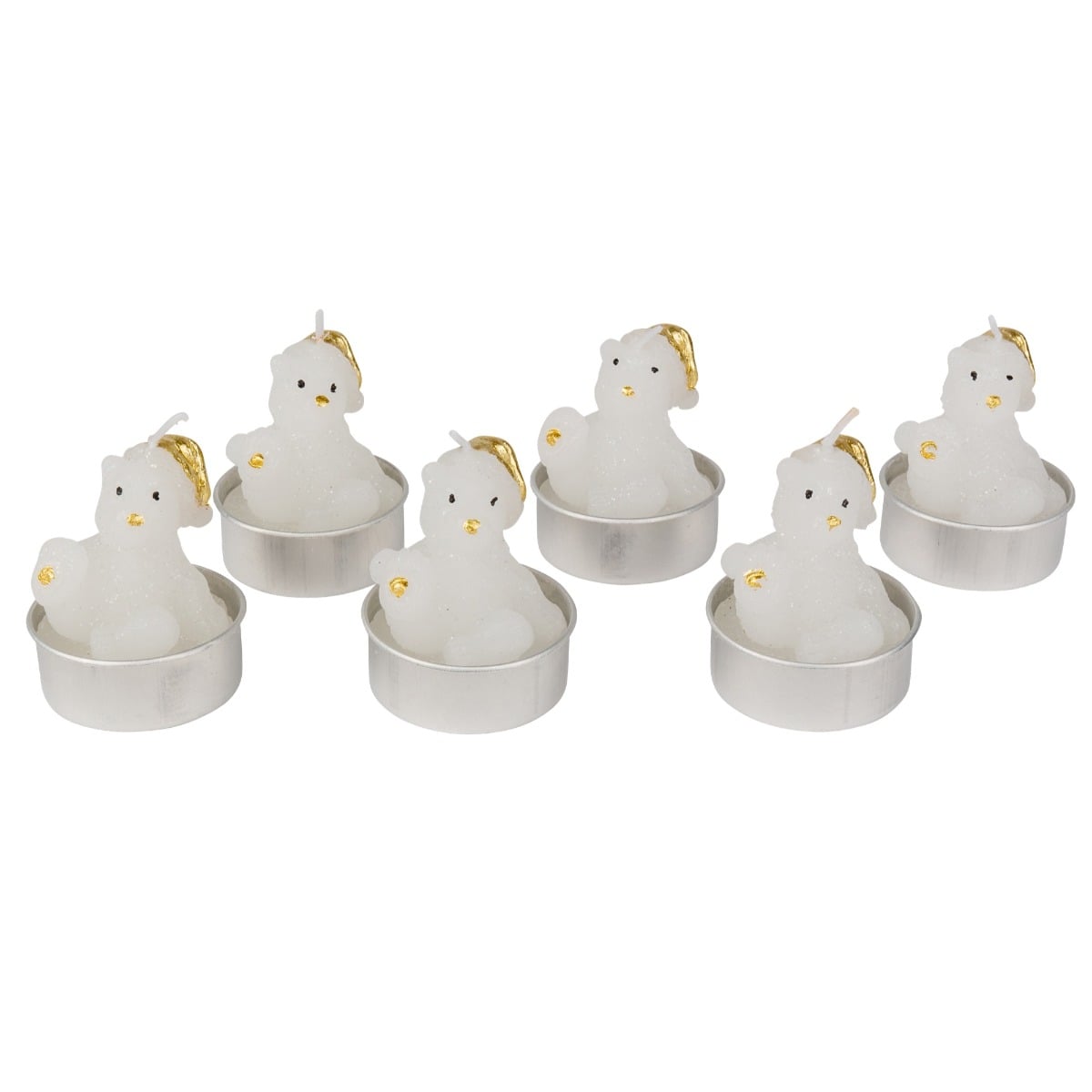 Bougie Ourson avec son bonnet doré (4.5cm)