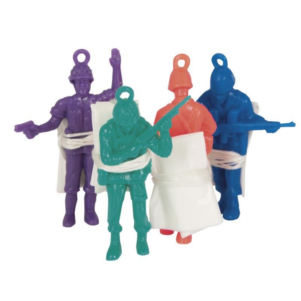 Parachutistes en plastique (6pcs)