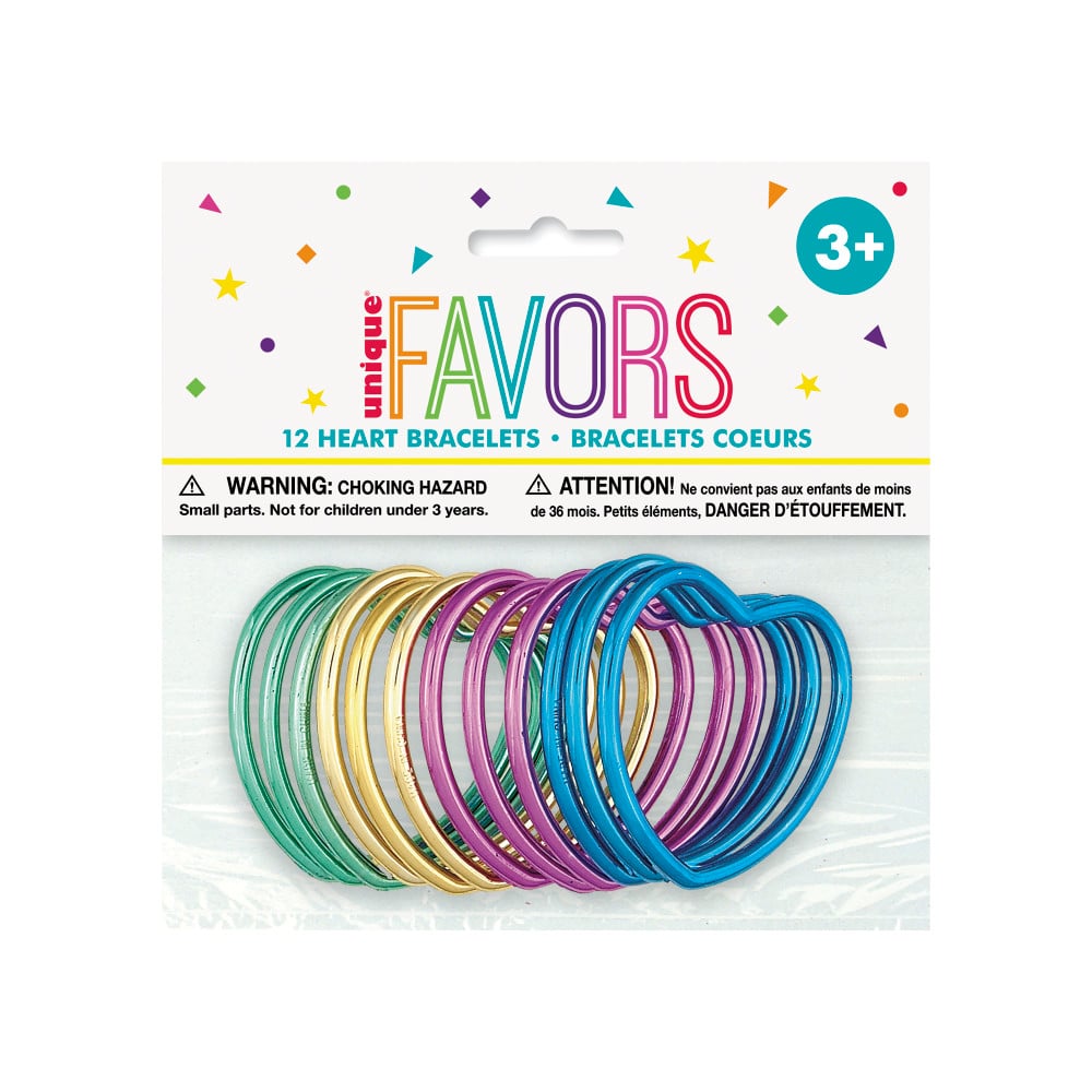 Bracelets brillants coeur (12pcs)