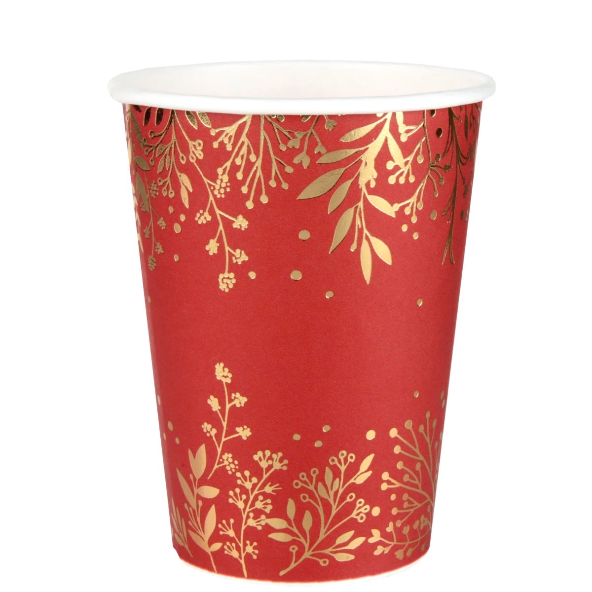 Gobelets - Feuilles d'hiver Rouge (10pcs)