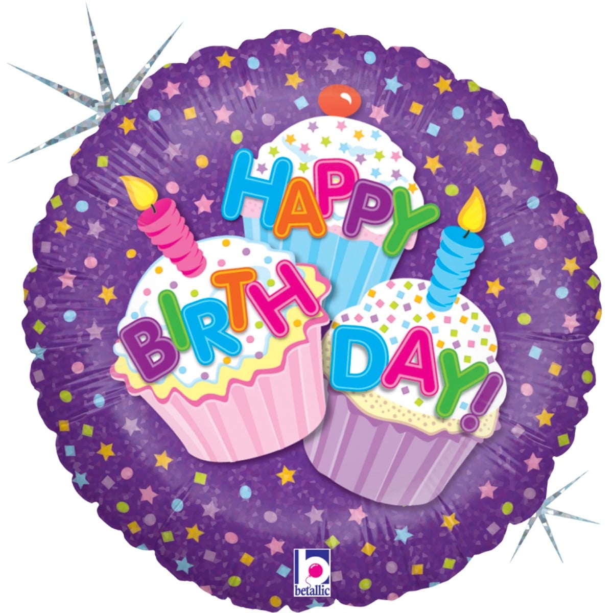 Ballon Alu - Happy Birthday Cupcake