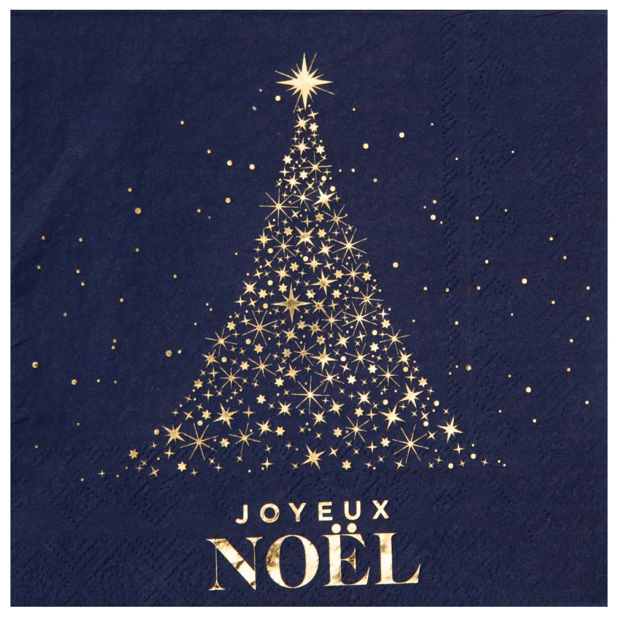 Serviettes - Noel Scintillant Bleu marine