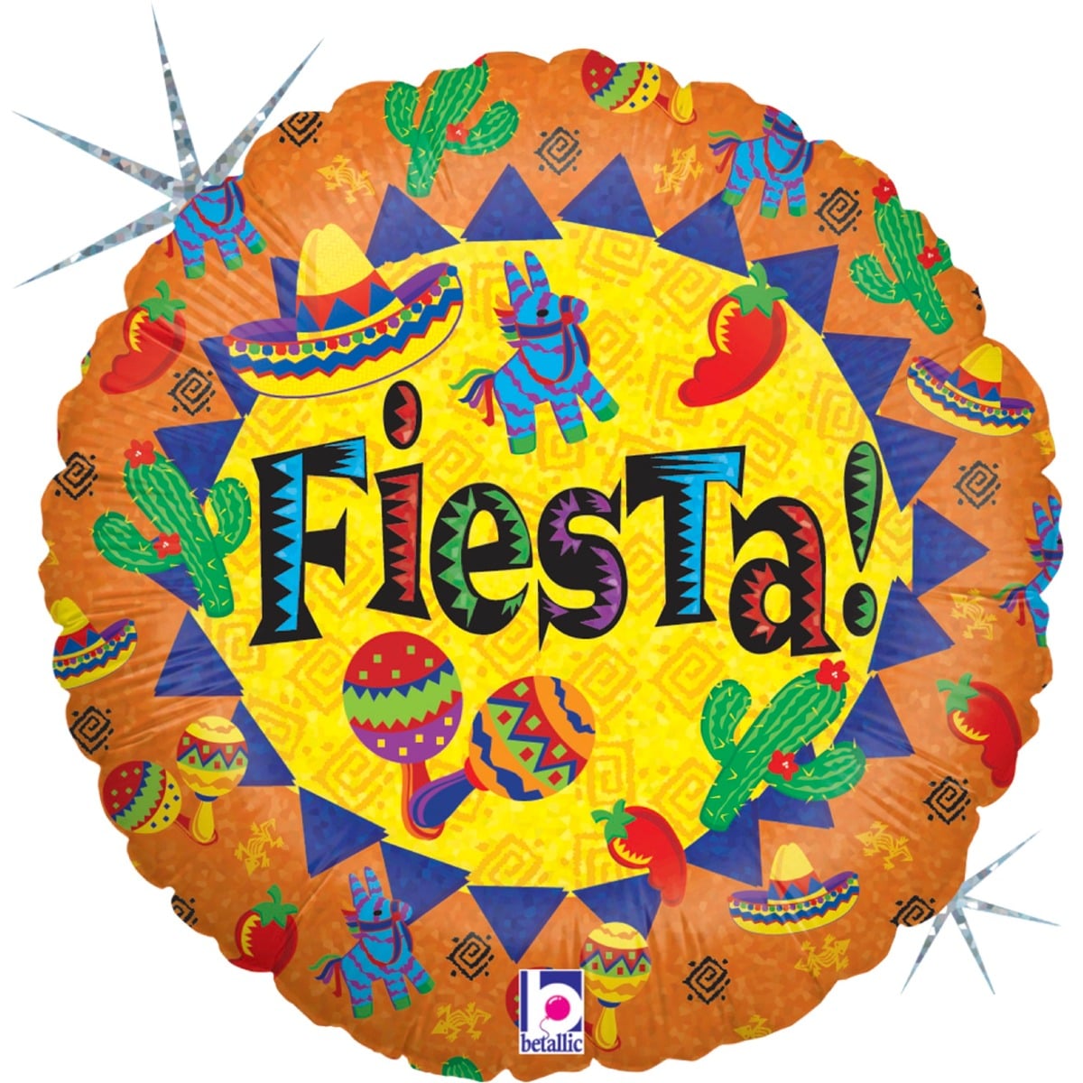 Ballon Alu Rond - Fiesta (46cm)