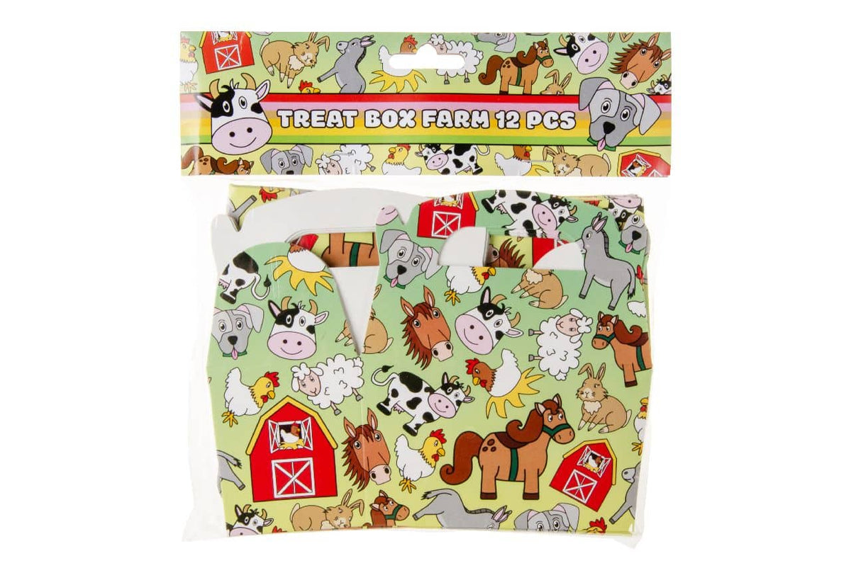 Boîtes à friandises Animaux de la ferme (12 pièces)
