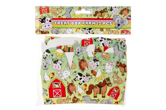 Boîtes à friandises Animaux de la ferme (12 pièces)
