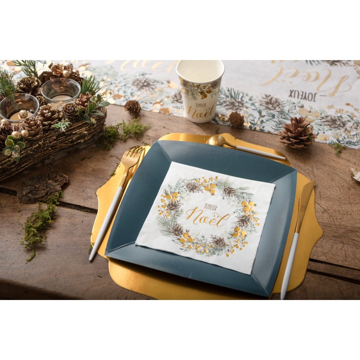 Assiettes carrées 18cm & 23cm(10pcs)