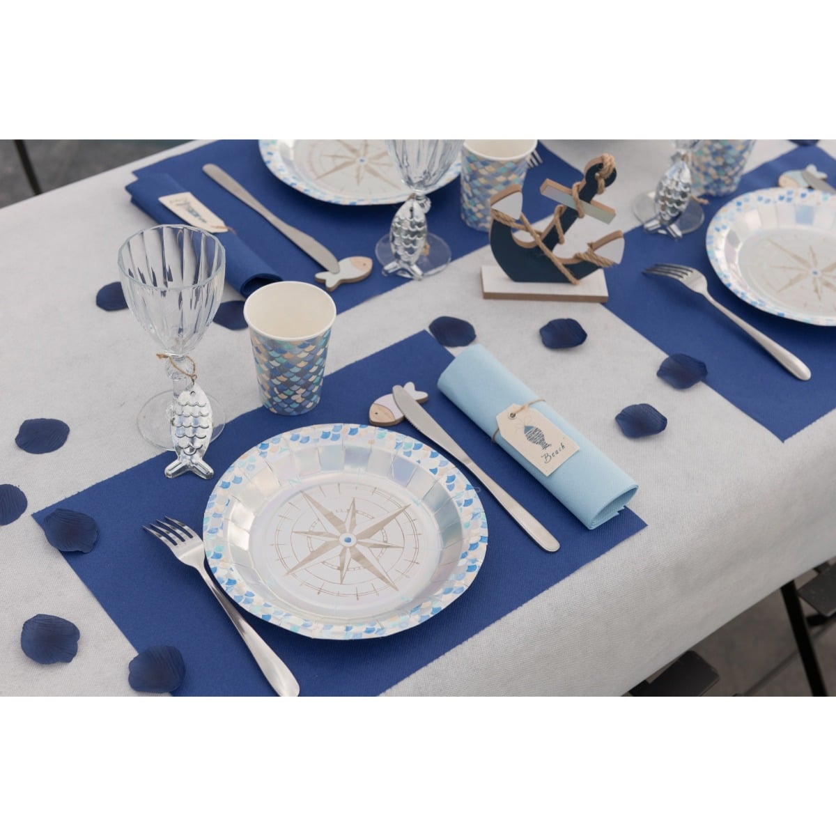 Chemin de table 3en1 - Bleu roi (4.8m)