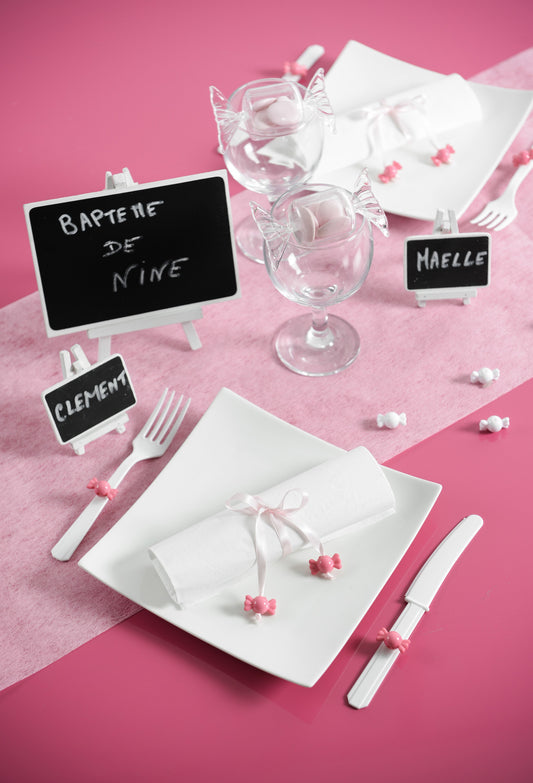 Chemin de table Rose (10m)