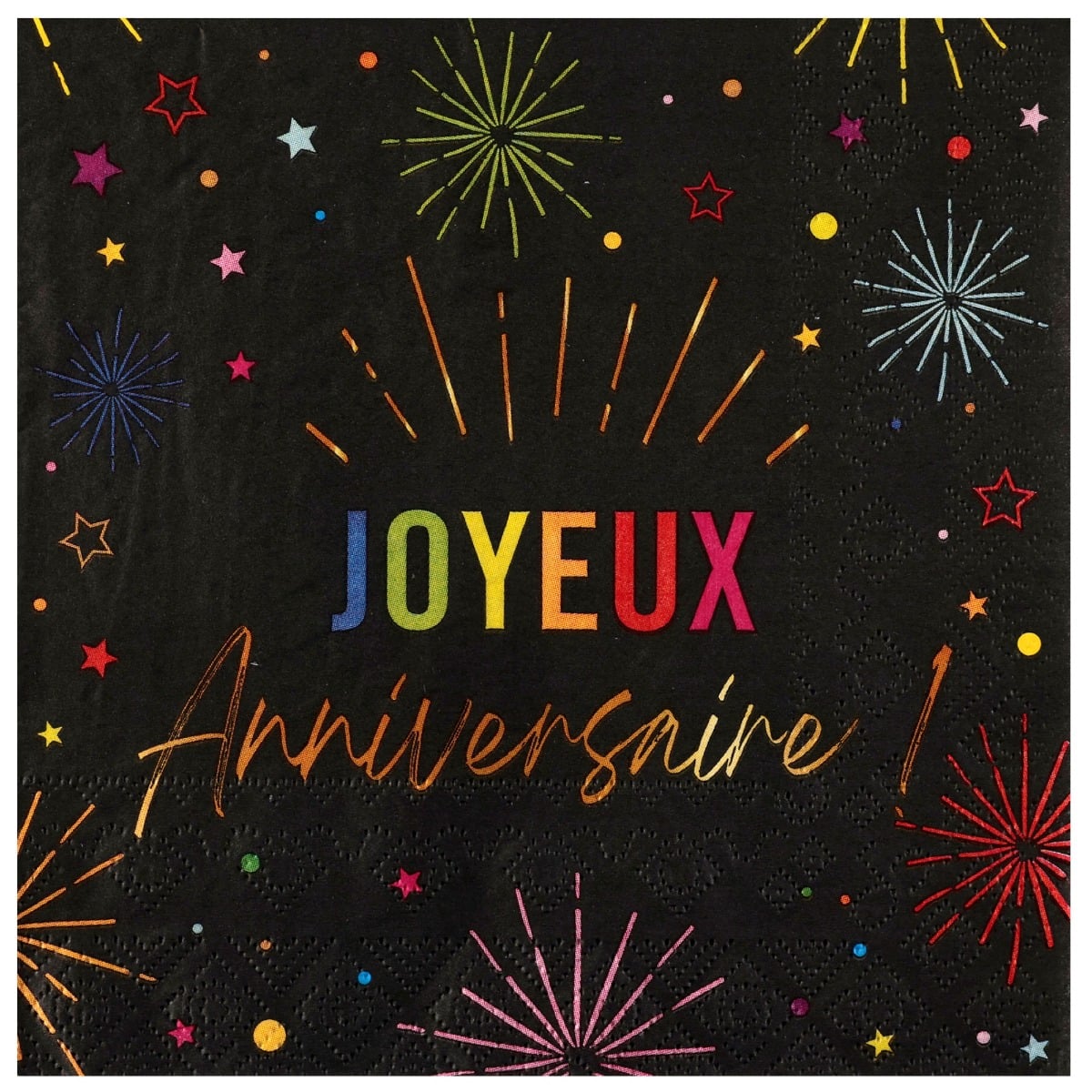Serviette Anni Festicolor - Noir